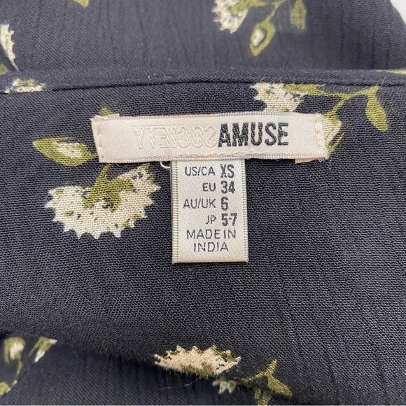 Amuse Society Talis Black Floral Print Swing Dress Size Extra Small - Picture 11 of 16